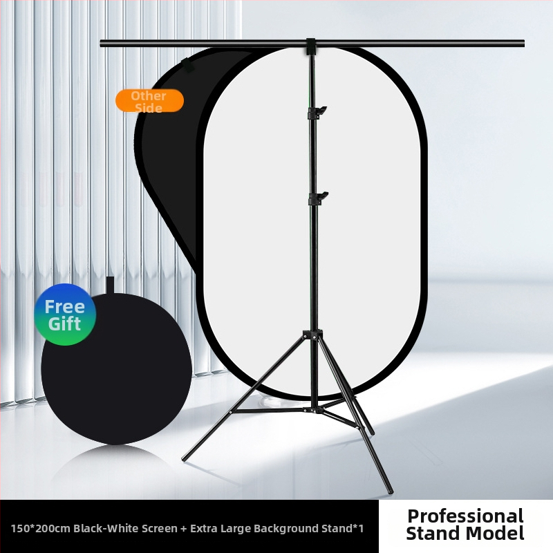 Dvojstranný skladací pozadie panel so zelenou látkou pre portrétovú fotografiu a videá; jedna strana zelená, druhá modrá; rozmery 50 cm, rozšírenie 100×150 cm; materiál: polyester-bavlna.