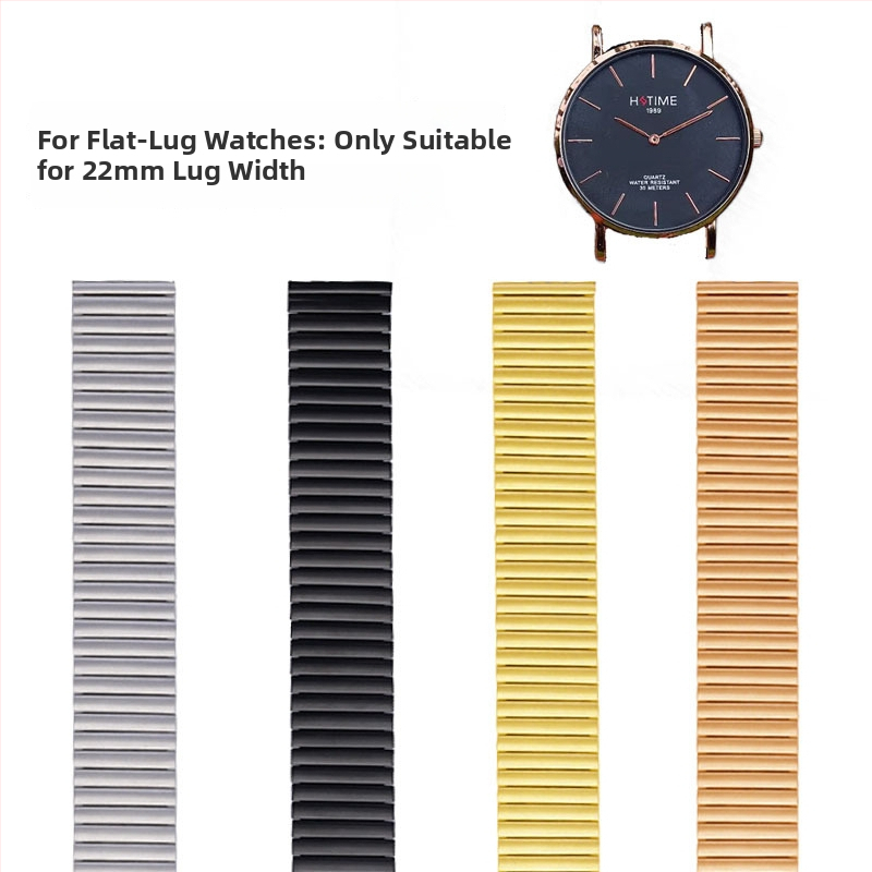 Nerezová oceľová elastická remienok na hodinky, 22 mm, kompatibilný s Apple Watch, Huawei a Samsung