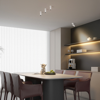 LED COB προβολέας επιφανειακής τοποθέτησης, ρυθμιζόμενος downlight για φόντο τοίχου και γκαλερί, φωτιστικό οροφής 406L