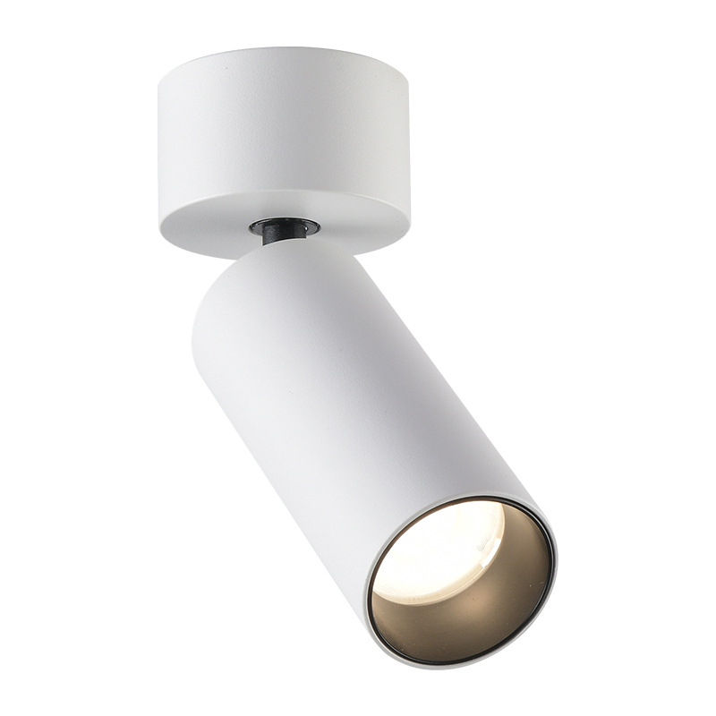 LED COB προβολέας επιφανειακής τοποθέτησης, ρυθμιζόμενος downlight για φόντο τοίχου και γκαλερί, φωτιστικό οροφής 406L