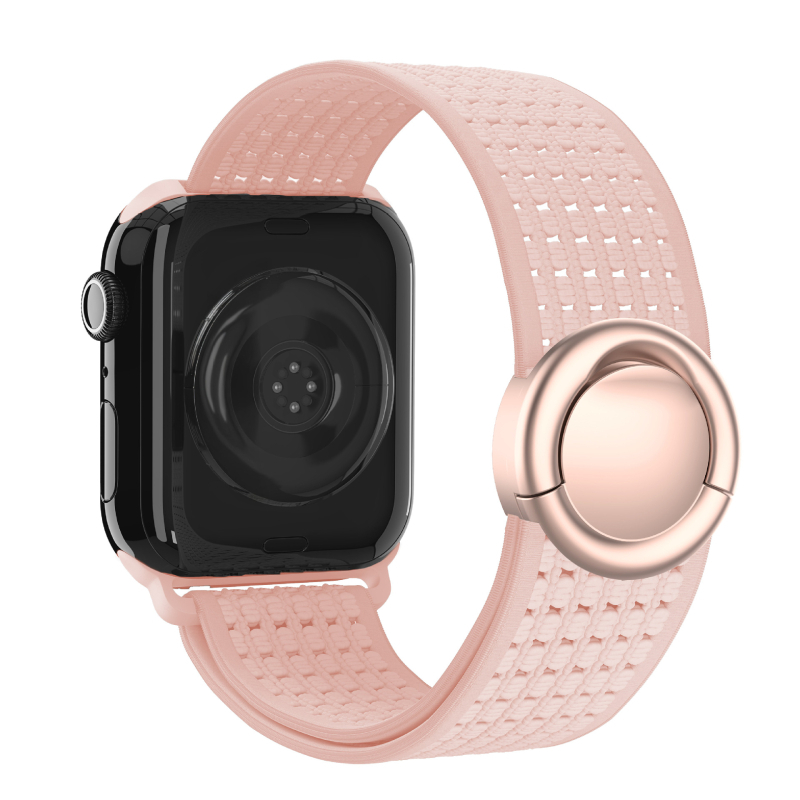 Szövött, kör alakú mágneses nylon szíj Apple Watch Serieshez, 170 mm, iWatch S10 kompatibilis