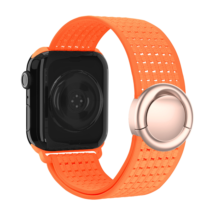 Szövött, kör alakú mágneses nylon szíj Apple Watch Serieshez, 170 mm, iWatch S10 kompatibilis