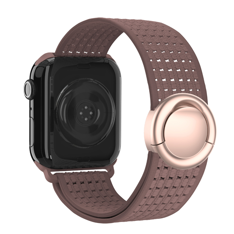 Szövött, kör alakú mágneses nylon szíj Apple Watch Serieshez, 170 mm, iWatch S10 kompatibilis