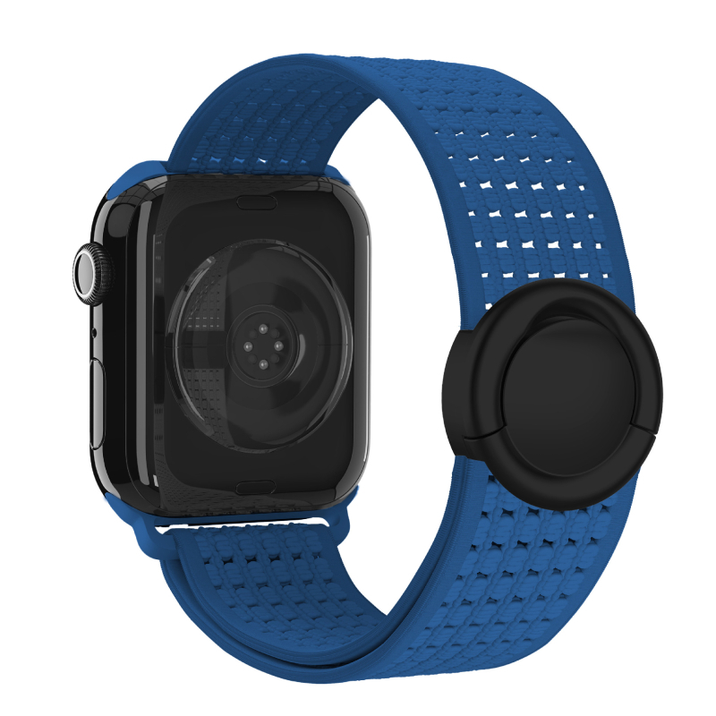 Szövött, kör alakú mágneses nylon szíj Apple Watch Serieshez, 170 mm, iWatch S10 kompatibilis
