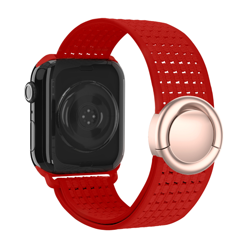 Szövött, kör alakú mágneses nylon szíj Apple Watch Serieshez, 170 mm, iWatch S10 kompatibilis