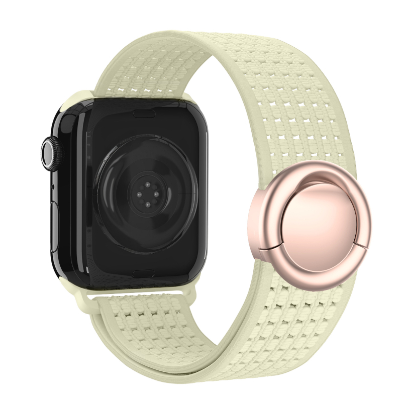 Szövött, kör alakú mágneses nylon szíj Apple Watch Serieshez, 170 mm, iWatch S10 kompatibilis