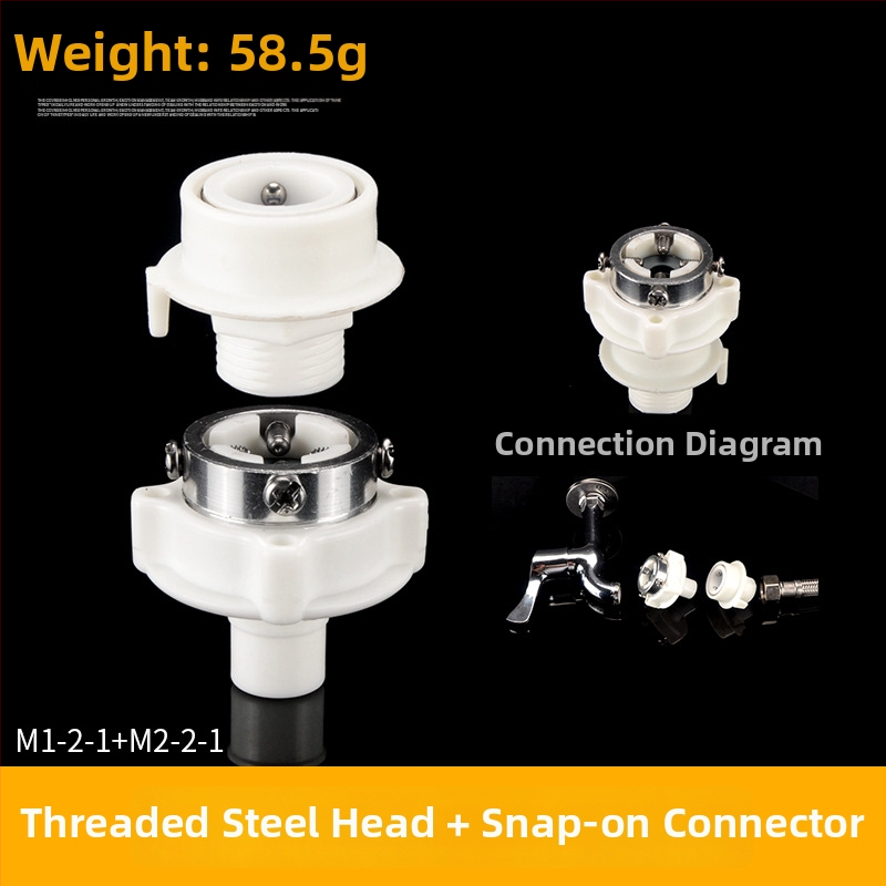 Snap-on adapter za dovod vode perilice rublja, 1/2 inča, hladan mlaz, čelik