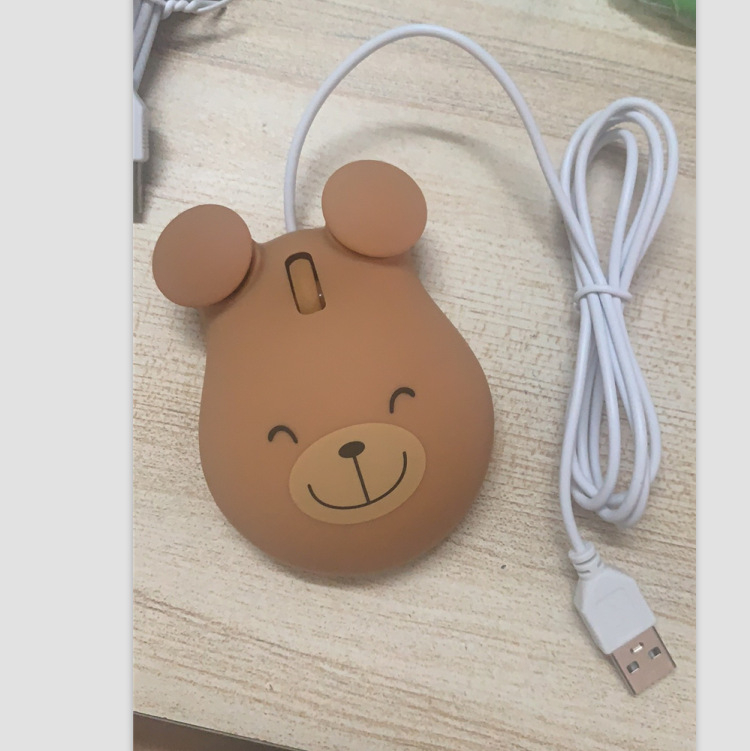 Miš oblika medvjeda, žični USB miš s 1200 DPI i tri gumba
