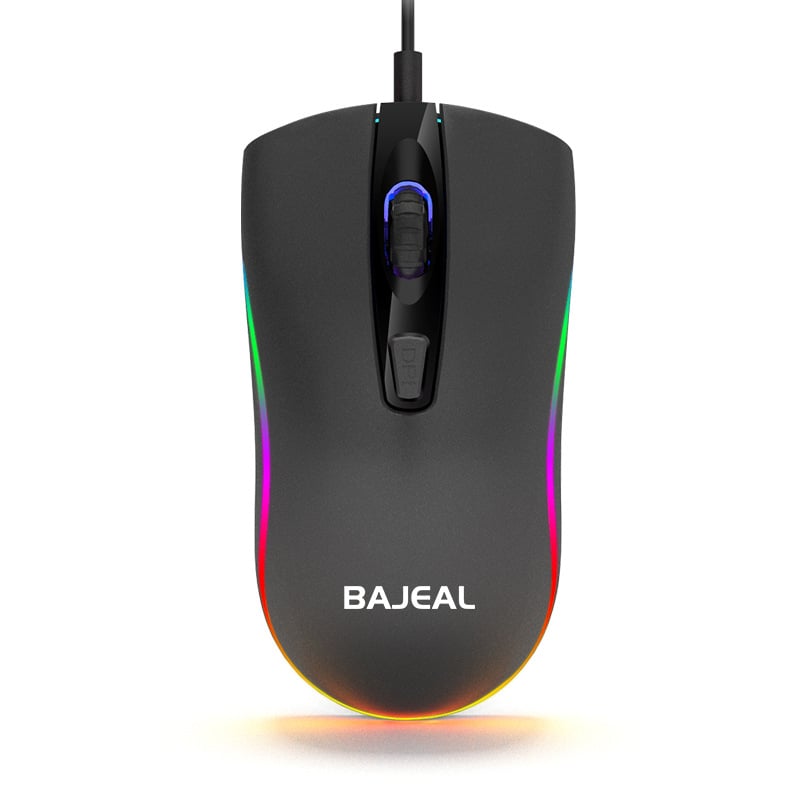BAJEAL D1 ενσύρματο ποντίκι 4D για gaming, 1600 DPI, USB, 4 κουμπιά, εργονομικό για PC και φορητός υπολογιστής