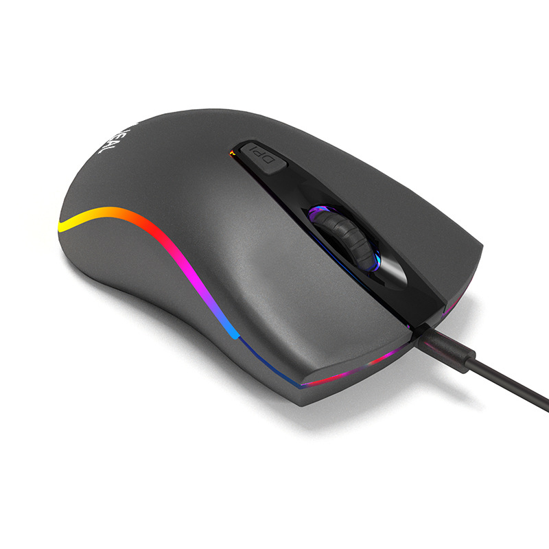 BAJEAL D1 ενσύρματο ποντίκι 4D για gaming, 1600 DPI, USB, 4 κουμπιά, εργονομικό για PC και φορητός υπολογιστής