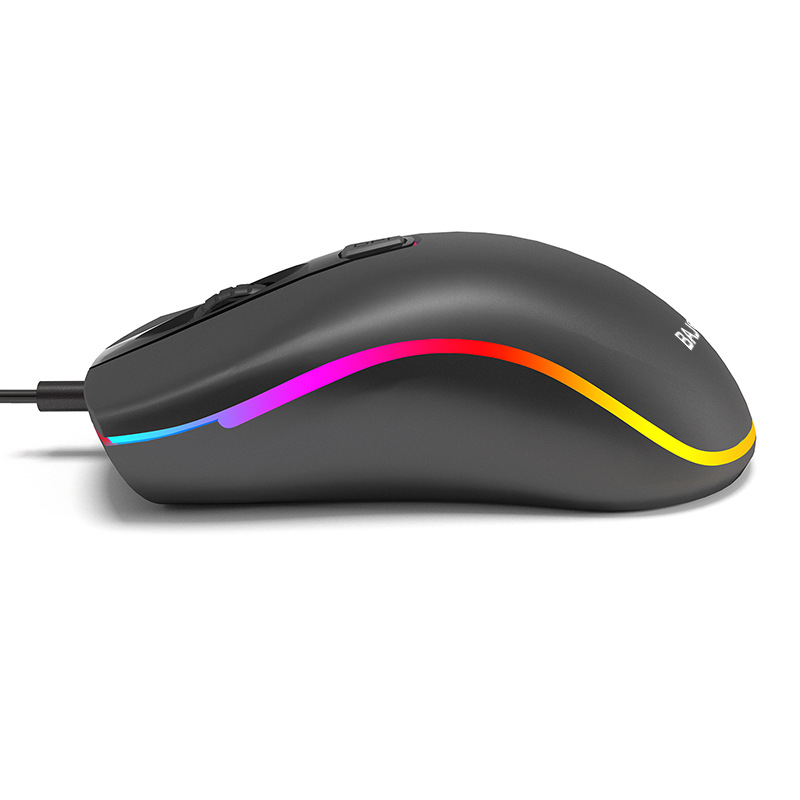 BAJEAL D1 ενσύρματο ποντίκι 4D για gaming, 1600 DPI, USB, 4 κουμπιά, εργονομικό για PC και φορητός υπολογιστής
