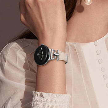 Google Pixel Watch 4. generációhoz készült női bőrszíj, karcsú vonalakkal