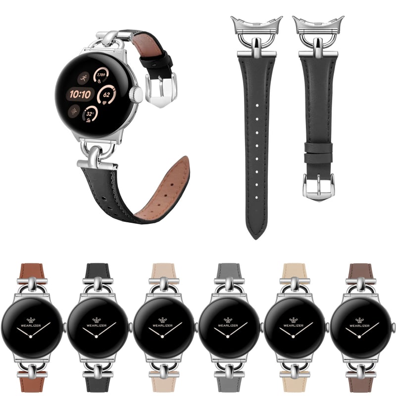 Google Pixel Watch 4. generációhoz készült női bőrszíj, karcsú vonalakkal