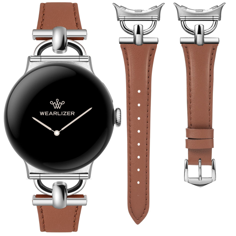 Google Pixel Watch 4. generációhoz készült női bőrszíj, karcsú vonalakkal