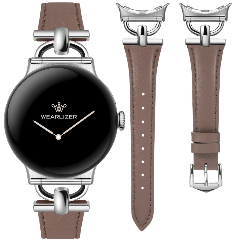 Google Pixel Watch 4. generációhoz készült női bőrszíj, karcsú vonalakkal