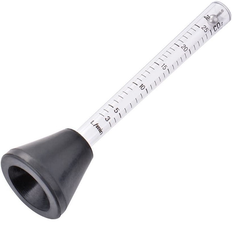 Védőgázas ívhegesztő pisztoly gázáram-mérő, argon/CO2, dupla skála, 25 L/min
