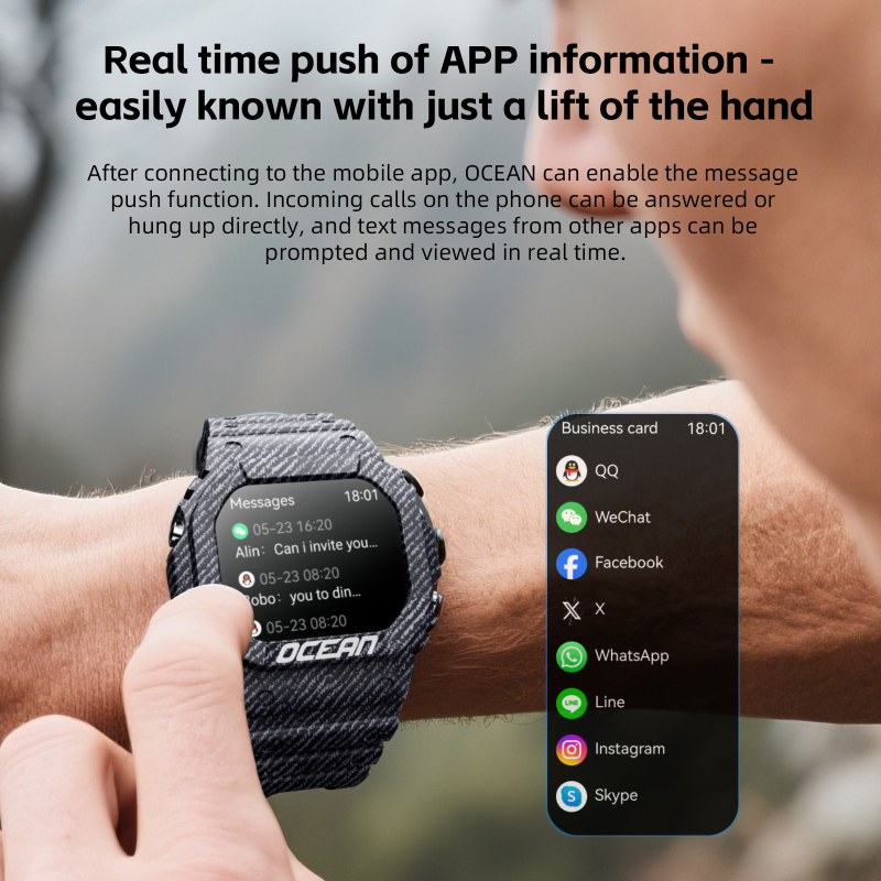 Ceas inteligent pentru sporturi în aer liber cu lanternă, analiză a somnului și monitorizare ritm cardiac – oxigen din sânge, tensiune arterială, numărător de pași, apeluri Bluetooth, notificări inteligente, rezistent la înot, ecran TFT 1.75 inch, carcasă 