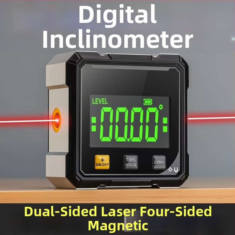 Vysoko presný digitálny laserový merač s integrovanou vodováhou pre meranie uhla a sklonu