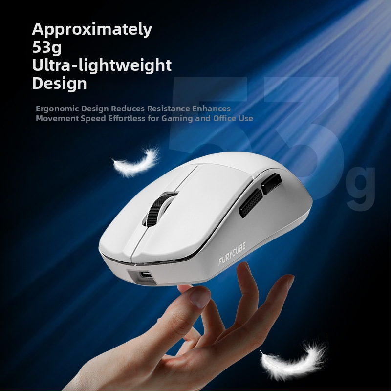 Furycube G1 bezdrôtová myš so tromi režimami, ľahká, 2.4G/Bluetooth pre hranie a prácu