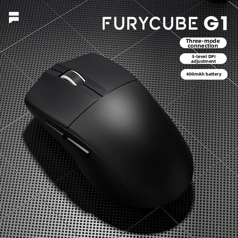Furycube G1 bezdrôtová myš so tromi režimami, ľahká, 2.4G/Bluetooth pre hranie a prácu