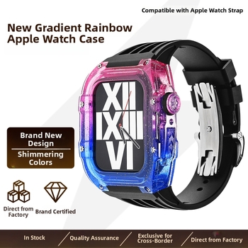Integrovaný kryt na Apple Watch s gradientnou dúhovou farbou, 44/45 mm