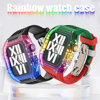 Ενιαία θήκη Apple Watch με gradient ουράνιου τόξου χρώματος, 44/45 mm