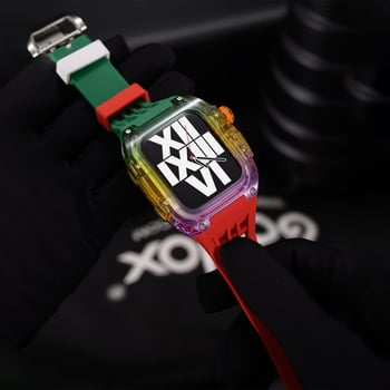 Ενιαία θήκη Apple Watch με gradient ουράνιου τόξου χρώματος, 44/45 mm