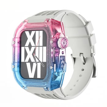 Ενιαία θήκη Apple Watch με gradient ουράνιου τόξου χρώματος, 44/45 mm