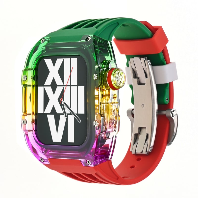 Ενιαία θήκη Apple Watch με gradient ουράνιου τόξου χρώματος, 44/45 mm
