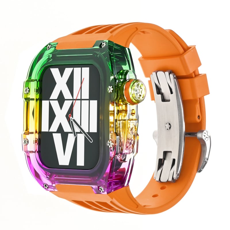 Ενιαία θήκη Apple Watch με gradient ουράνιου τόξου χρώματος, 44/45 mm