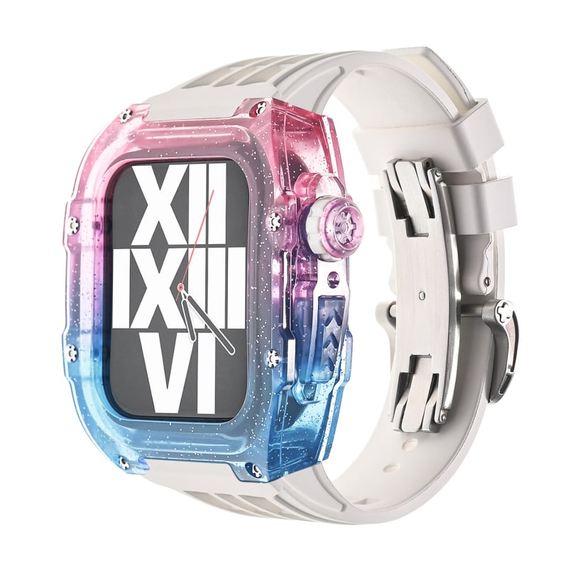 Ενιαία θήκη Apple Watch με gradient ουράνιου τόξου χρώματος, 44/45 mm