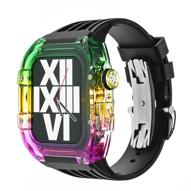 Ενιαία θήκη Apple Watch με gradient ουράνιου τόξου χρώματος, 44/45 mm