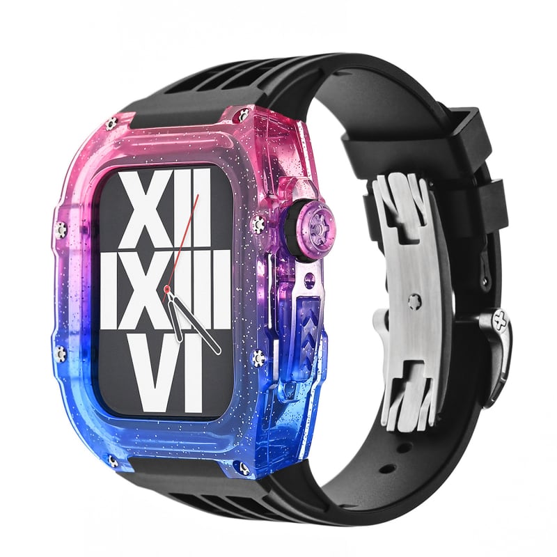 Ενιαία θήκη Apple Watch με gradient ουράνιου τόξου χρώματος, 44/45 mm