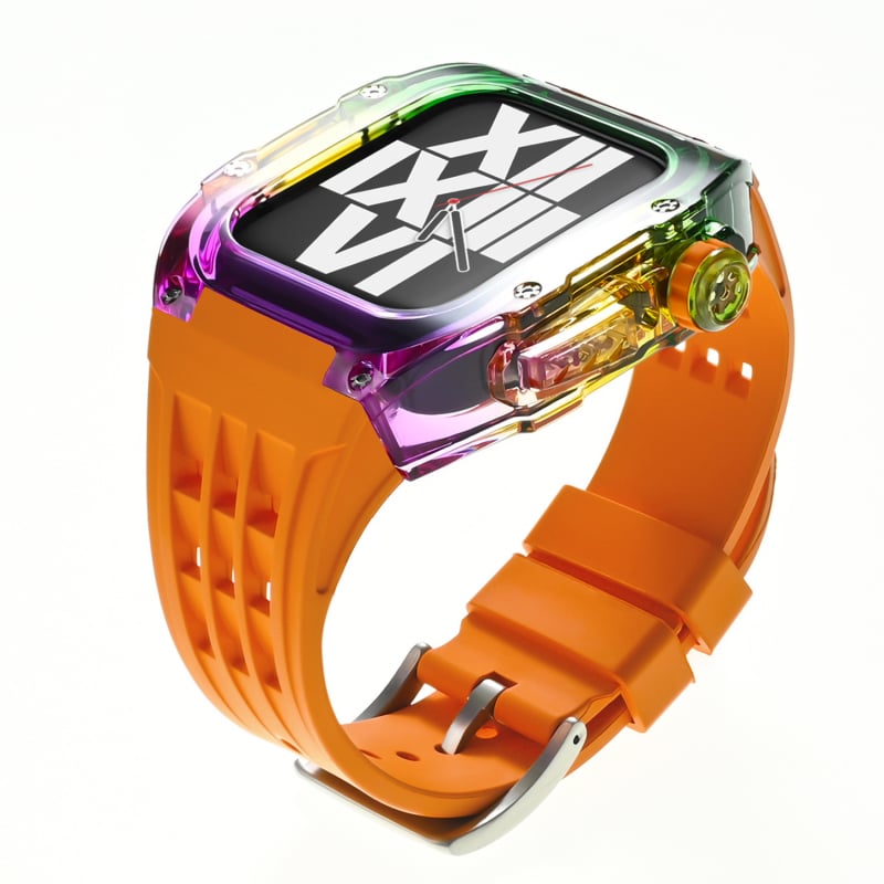 Ενιαία θήκη Apple Watch με gradient ουράνιου τόξου χρώματος, 44/45 mm