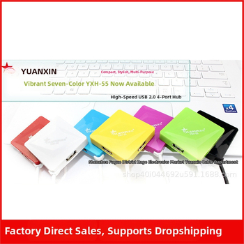 Yuanxin 1,2 m predĺžený USB hub so 4 portami, USB 3.0, model YXH-55, štvorcový dizajn USB hub