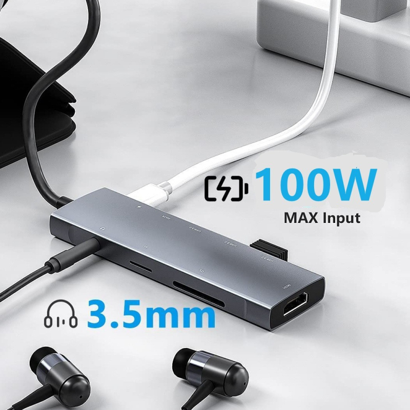 9-u 1 USB docking stanica Type-C hub za prijenosna računala, tablete i telefone