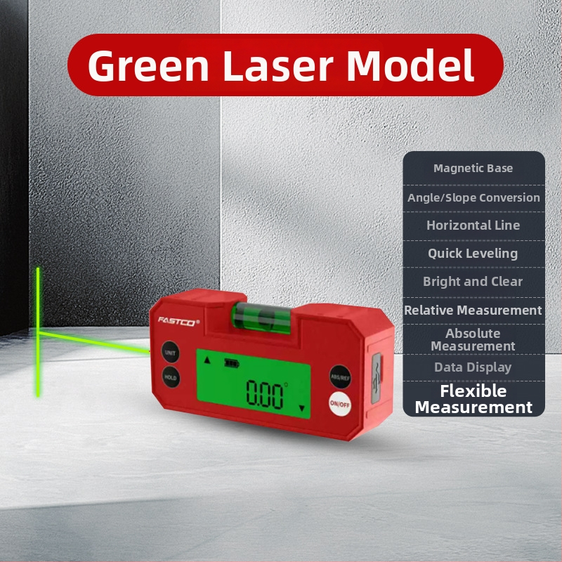Fengwei Laserový elektronický digitálny inklinometer s magnetickým nivelačným meradlom, elektronické uhlomerné pravítko a sklonomer