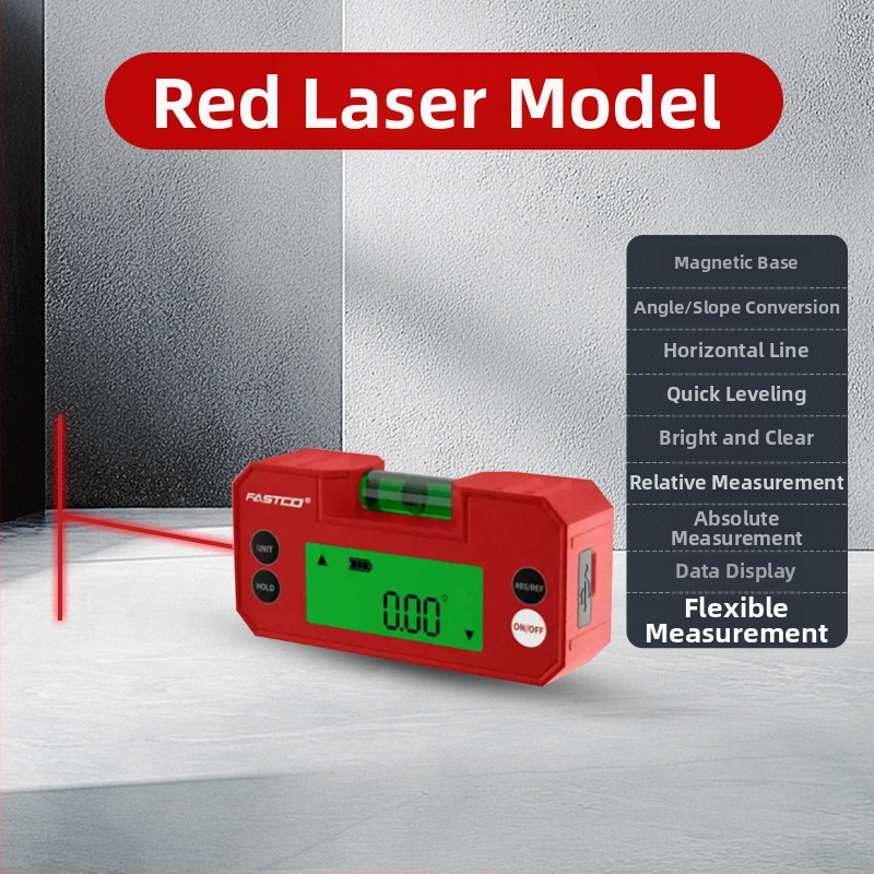 Fengwei Laserový elektronický digitálny inklinometer s magnetickým nivelačným meradlom, elektronické uhlomerné pravítko a sklonomer