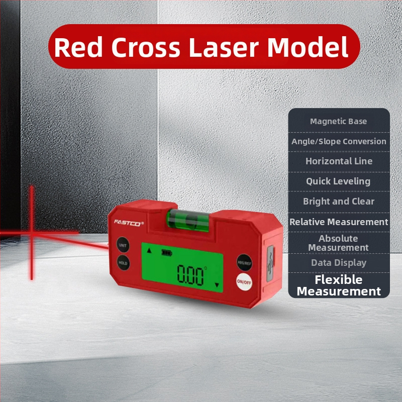 Fengwei Laserový elektronický digitálny inklinometer s magnetickým nivelačným meradlom, elektronické uhlomerné pravítko a sklonomer