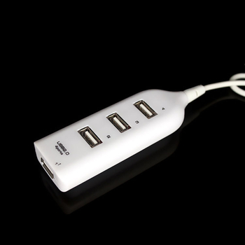 USB hub s 4 portami, USB 2.0, čierna/biela