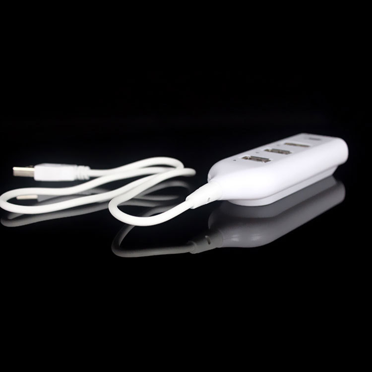 USB hub s 4 portami, USB 2.0, čierna/biela