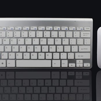 Set tastatură și mouse wireless 2.4G, design ergonomic cu comutator tip foarfă, compact