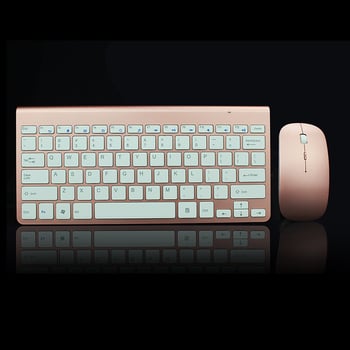 Set tastatură și mouse wireless 2.4G, design ergonomic cu comutator tip foarfă, compact