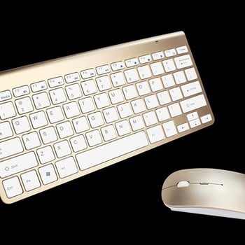 Set tastatură și mouse wireless 2.4G, design ergonomic cu comutator tip foarfă, compact