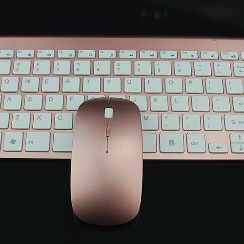 Set tastatură și mouse wireless 2.4G, design ergonomic cu comutator tip foarfă, compact