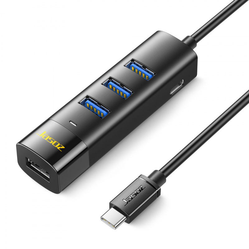 USB 3.0 štvorportový hub s dlhým dizajnom, USB rozšírovací dok 5 Gbps
