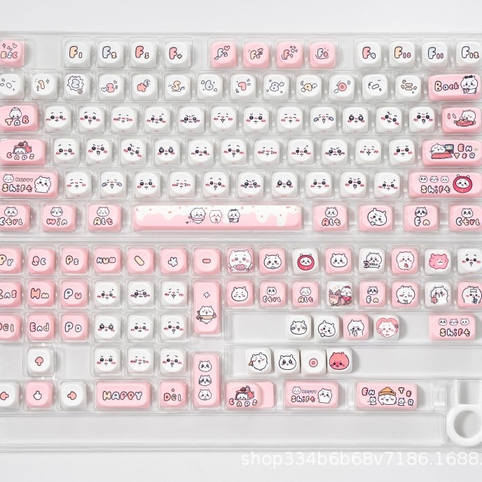 Ji Yi bočno ugravirana tema kapica tipke, petostrana sublimacija, PBT, MOA visina, slatka zaobljena forma