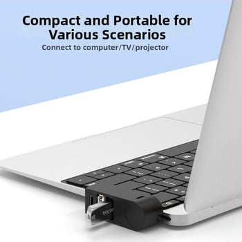 USB 2.0 trojportový hub s otáčacím dockingom pre notebooky – USB rozbočovač s viacerými rozhraniami
