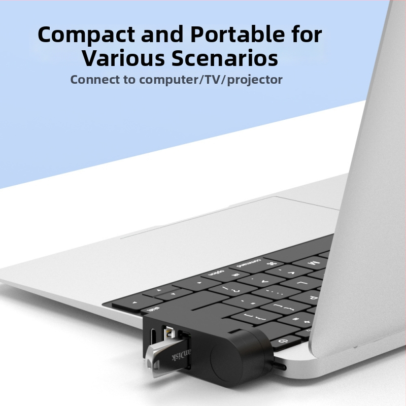 USB 2.0 trojportový hub s otáčacím dockingom pre notebooky – USB rozbočovač s viacerými rozhraniami
