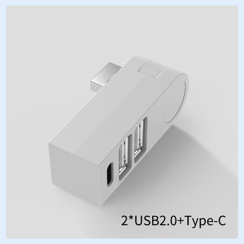 USB 2.0 3-портов хъб с въртяща се докинг станция за лаптопи – USB сплитер с множество интерфейси